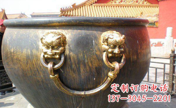 佛山寺庙水缸铜雕 (3)