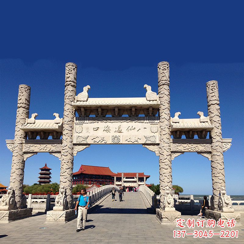 佛山寺院大门无楼石牌坊
