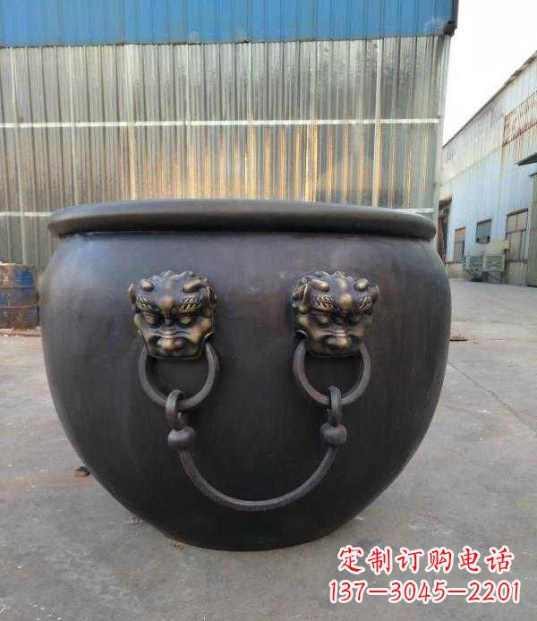 佛山庭院水缸铜雕