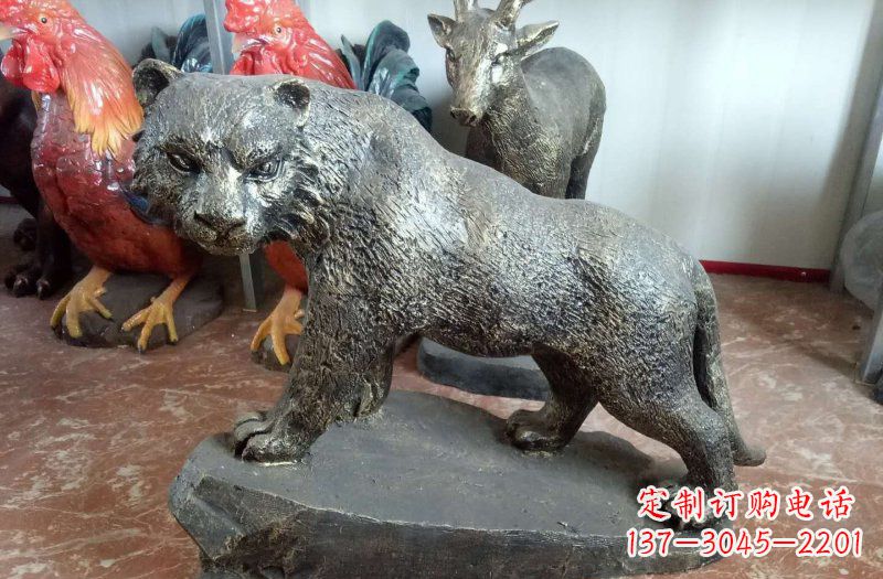 佛山铜雕豹子雕塑