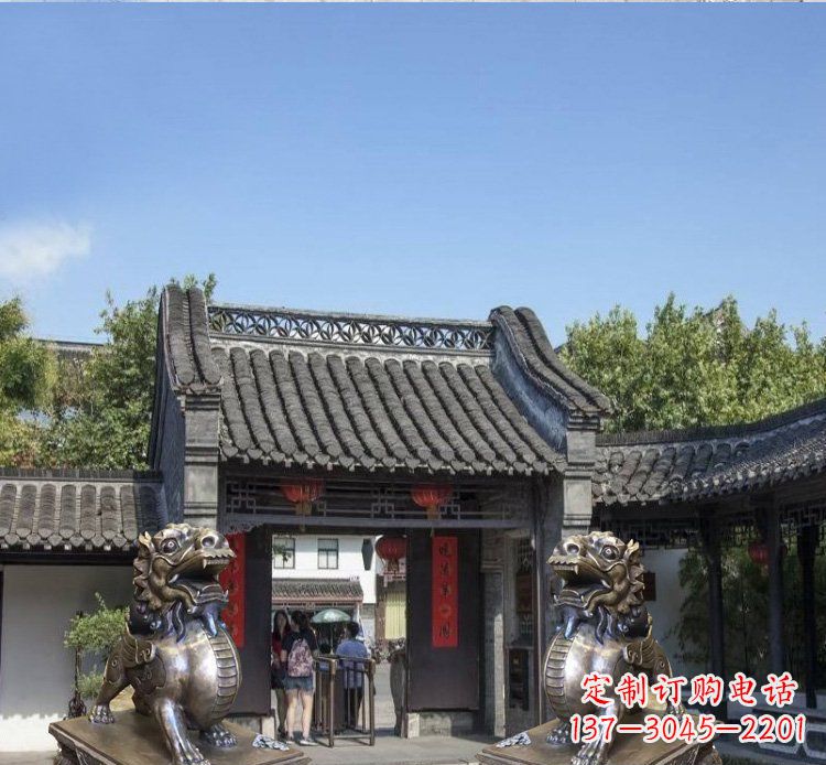 佛山铜雕北京狮子庭院动物雕塑