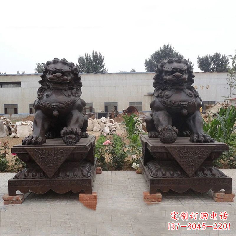 佛山铜雕北京狮子