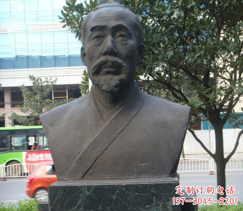 佛山铜雕管仲名人雕塑肖像