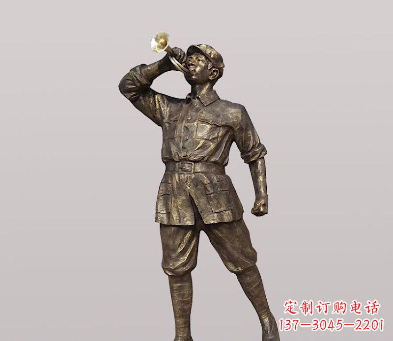 佛山铜雕解放军战士