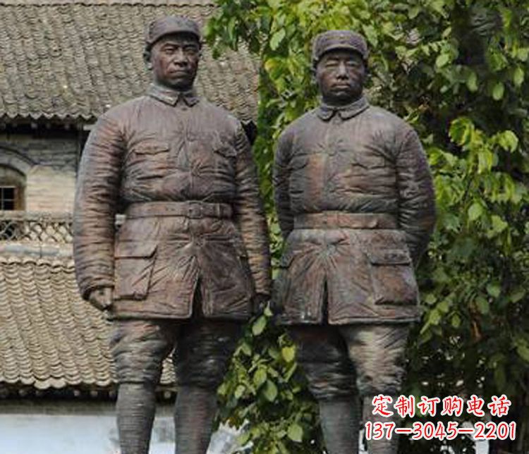 佛山铜雕解放军战士人物雕塑