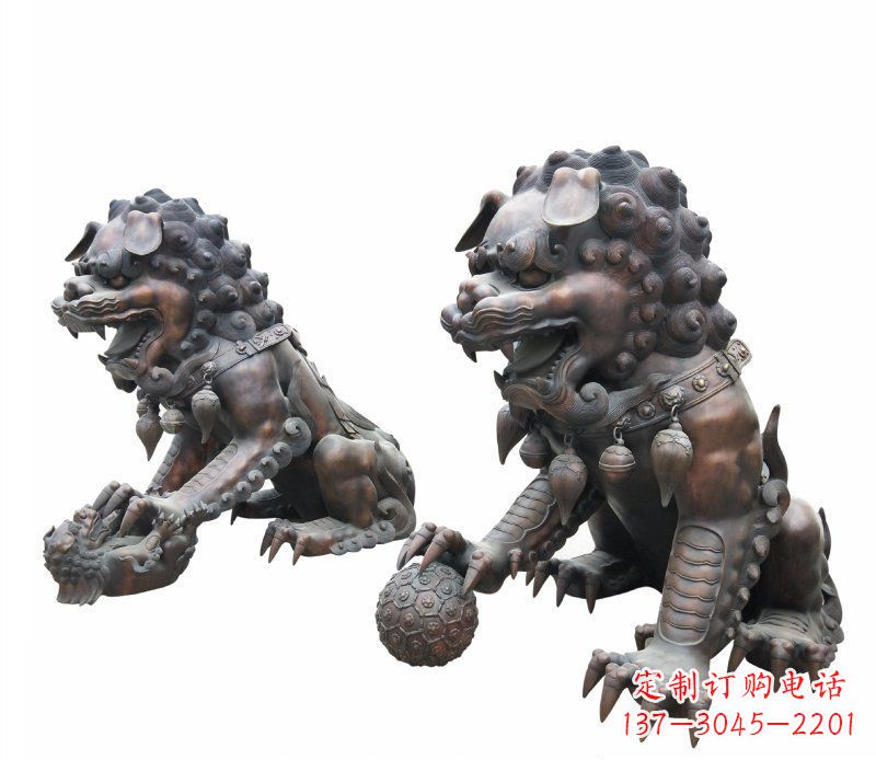 佛山铜雕酒店镇宅招财麒麟雕塑