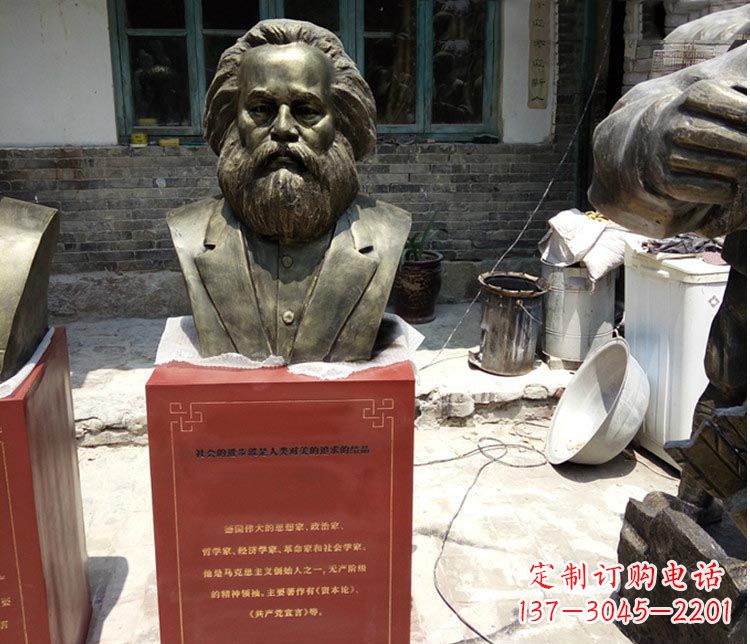 佛山铜雕马克思胸像