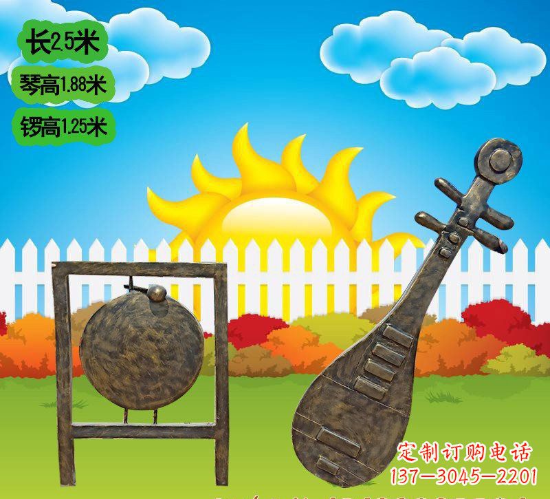 佛山铜雕琵琶雕塑
