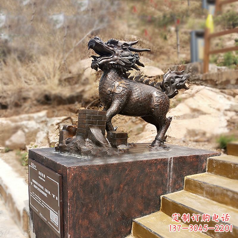 佛山铜雕麒麟景观雕塑装饰品