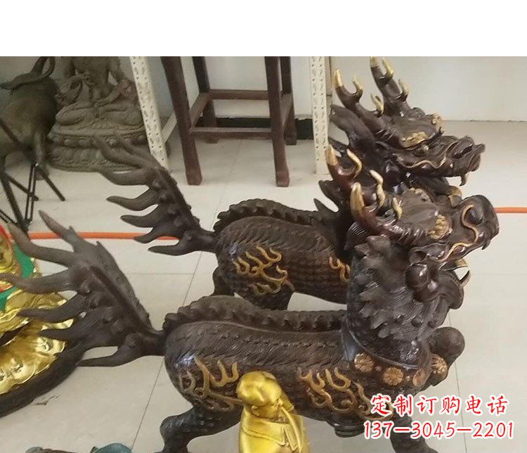 佛山铜雕麒麟招财雕塑