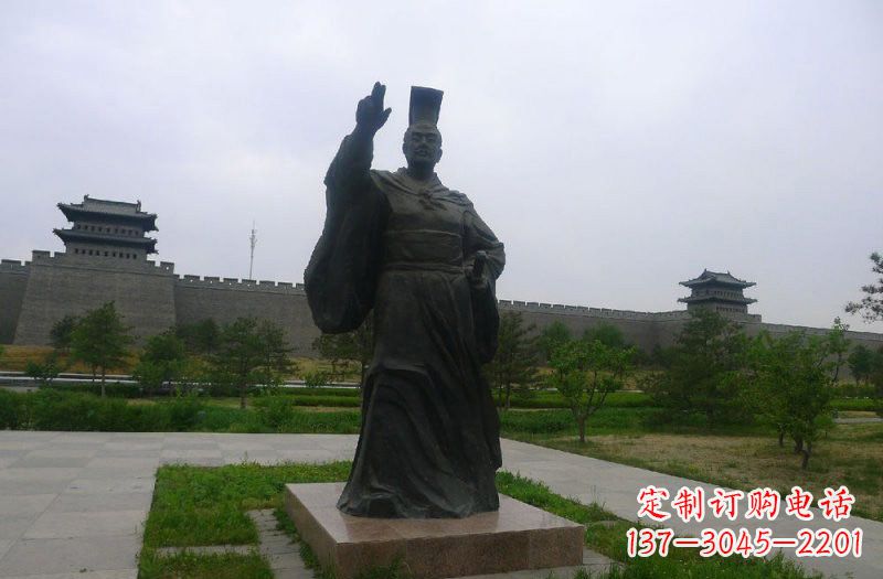 佛山铜雕秦始皇古代名人雕塑