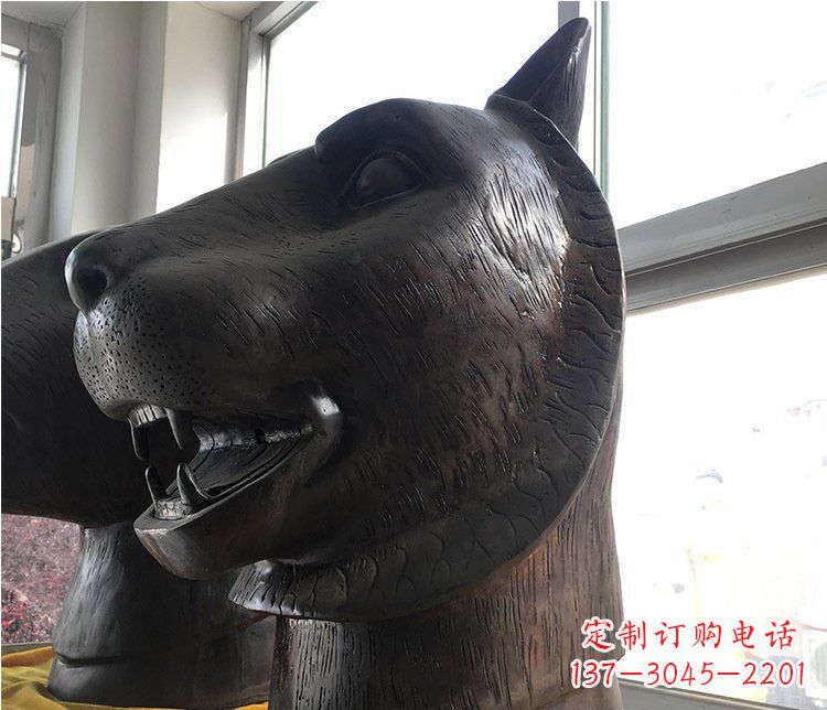 佛山铜雕生肖动物头像雕塑摆件
