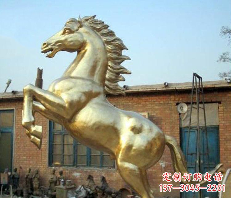 佛山铜雕室商场招财动物马雕塑