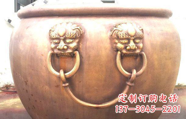 佛山铜雕水缸寺庙景观雕塑_1