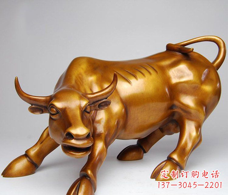 佛山铜雕小区动物牛摆件 (2)