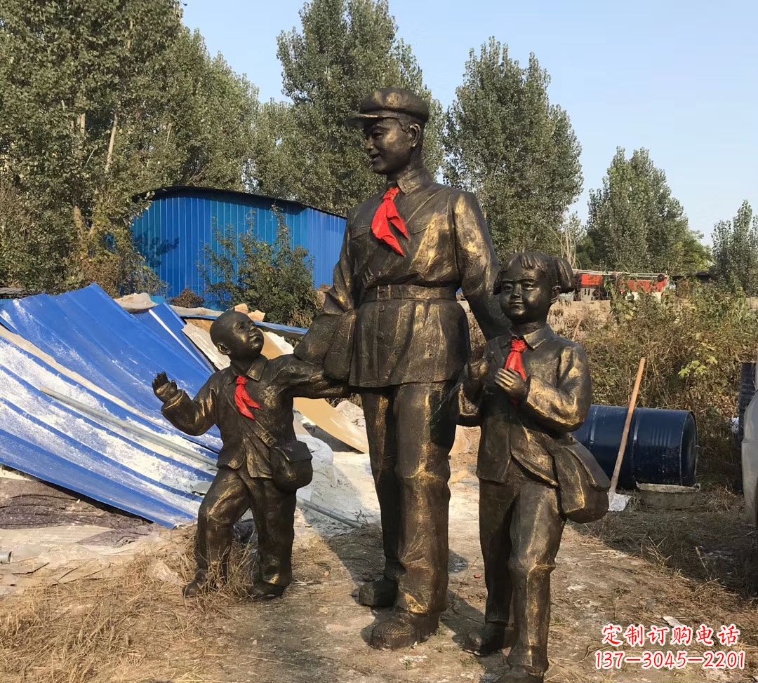 佛山铜雕校园雷锋雕塑