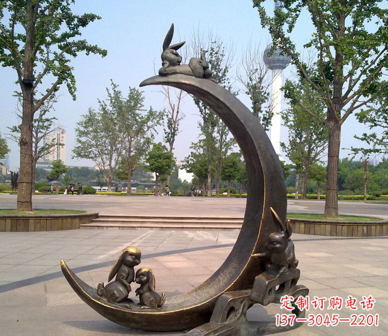 佛山兔子铜雕