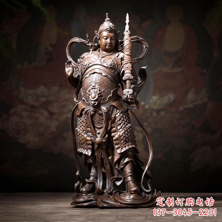 佛山托塔李靖天王铜雕