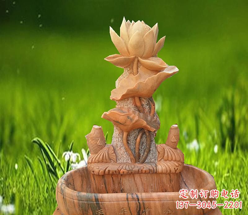 佛山晚霞红景观荷花水池
