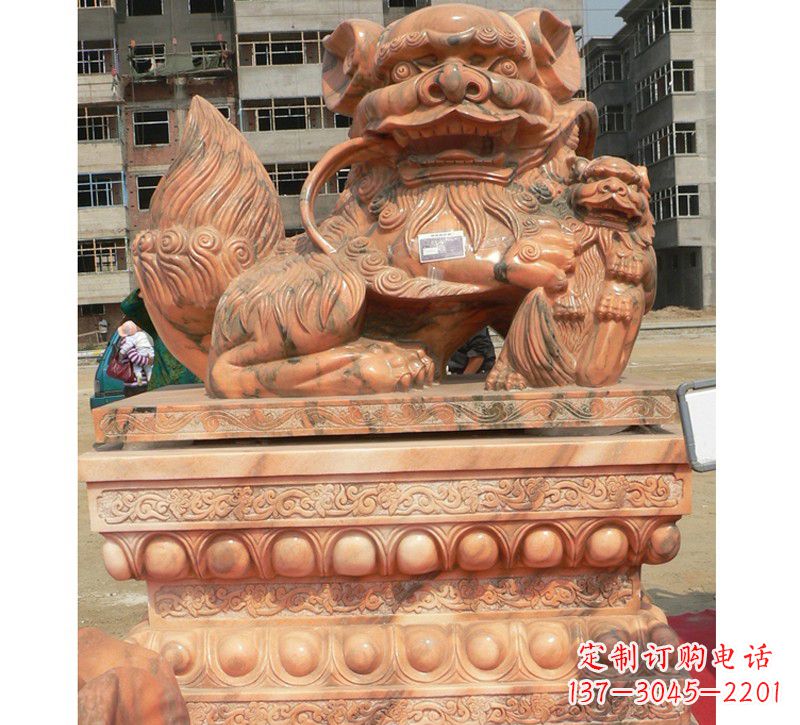 佛山晚霞红南方石狮子