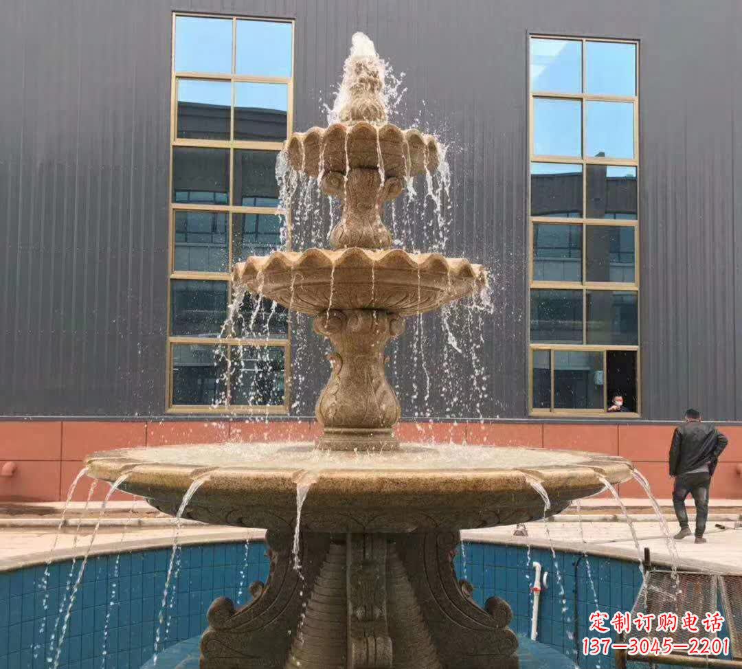 佛山晚霞红三层音乐喷泉
