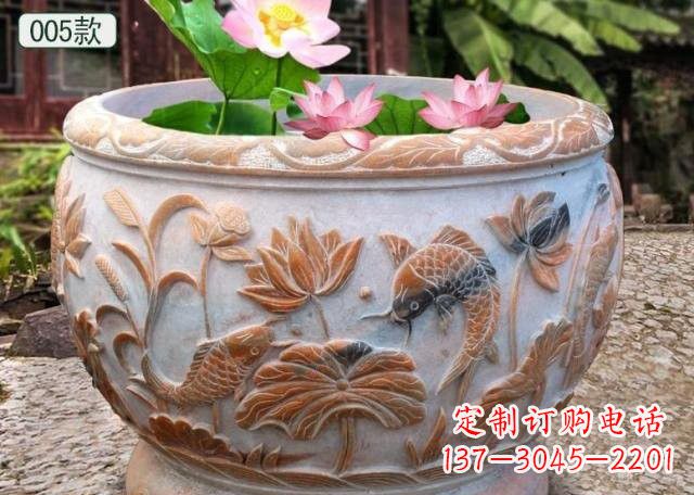 佛山晚霞红水缸鱼缸雕塑