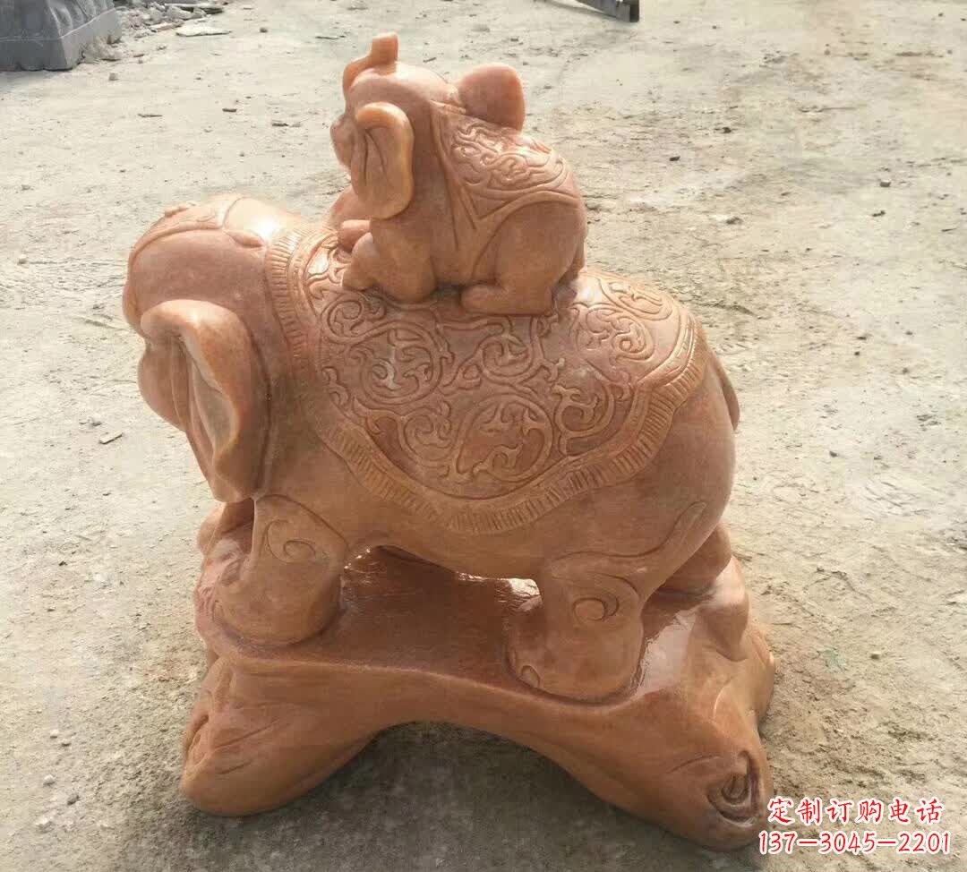 佛山晚霞红小象招财动物