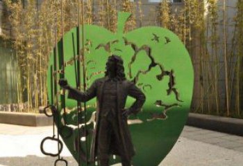 佛山拿着苹果的牛顿西方名人铜雕