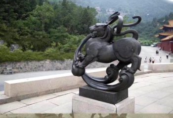 佛山神兽白虎铜雕塑，雕刻出传统中国文化之精髓