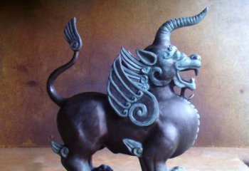 佛山传承中国神兽文化的独角兽铜雕塑