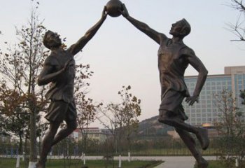 佛山铜雕打篮球人物