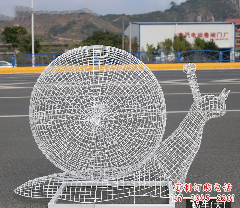 佛山蜗牛镂空不锈钢景观雕塑