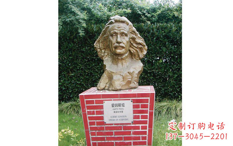 佛山西方名人爱因斯坦头像铜雕