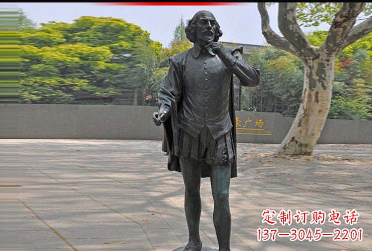 佛山西方名人莎士比亚铜雕