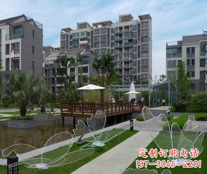 佛山小区不锈钢镂空蝴蝶雕塑