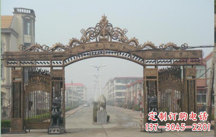 佛山小区不锈钢门口牌坊雕塑