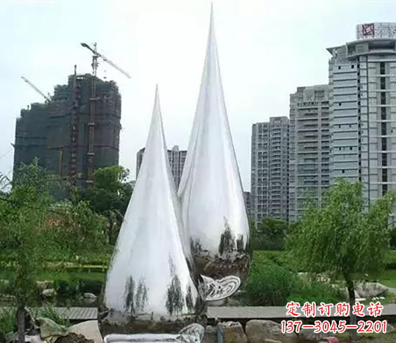 佛山小区不锈钢水滴雕塑