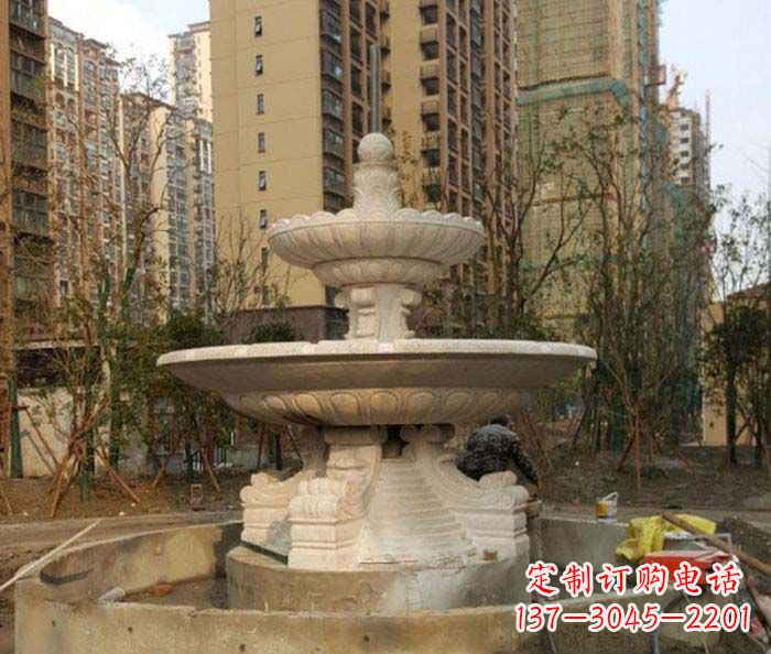 佛山小区景观大型喷泉石雕 (3)