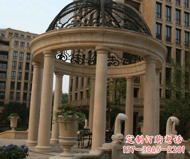 佛山小区景观欧式石雕凉亭