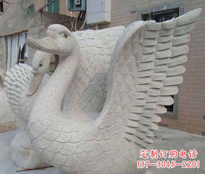 佛山小区景观天鹅石雕喷泉