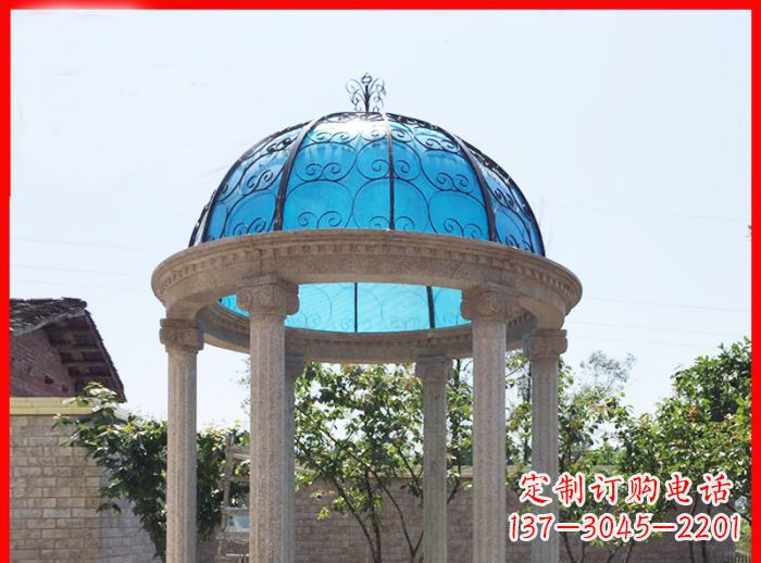 佛山小区欧式圆顶凉亭石雕_2