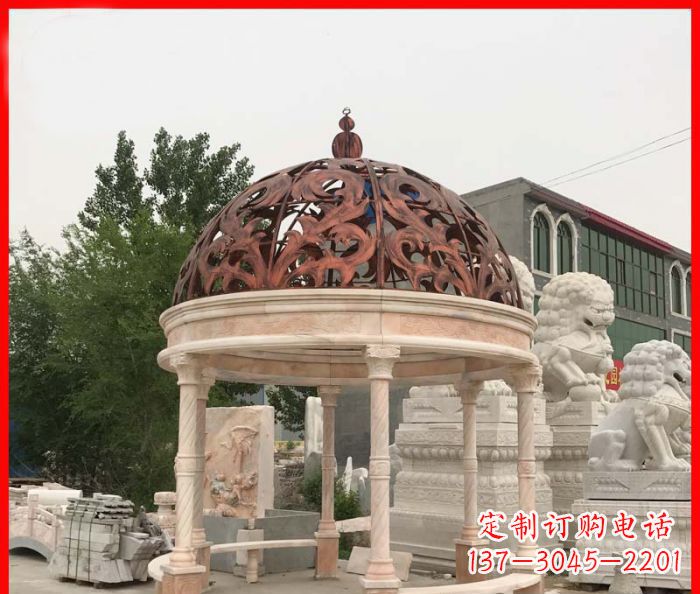 佛山小区欧式圆顶凉亭石雕_1