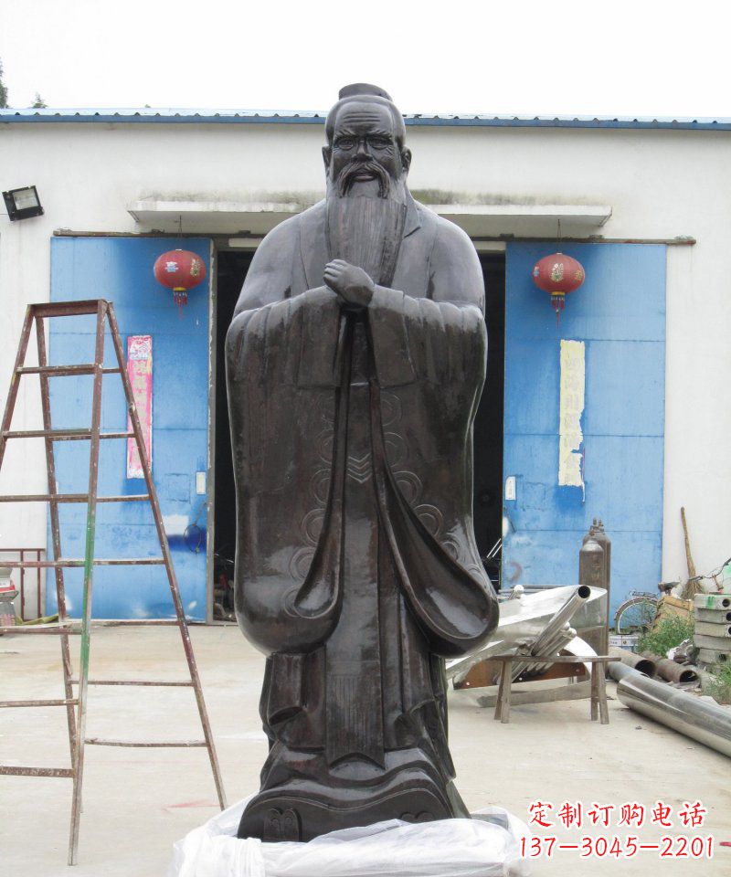 佛山校园老子古代名人铜雕