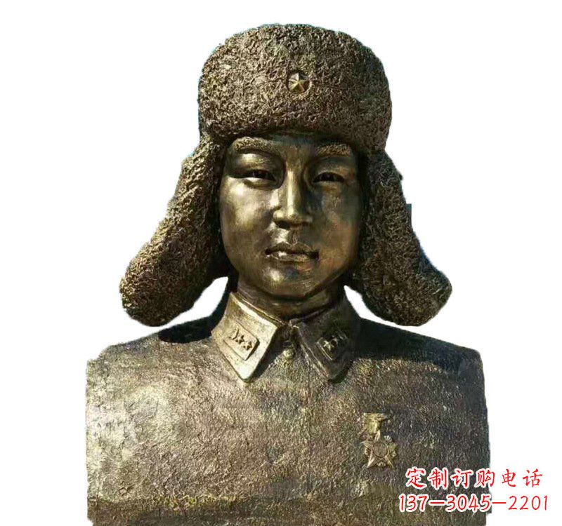 佛山校园雷锋头像铜雕