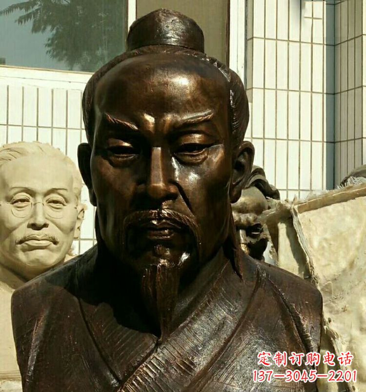 佛山校园孟子胸像铜雕