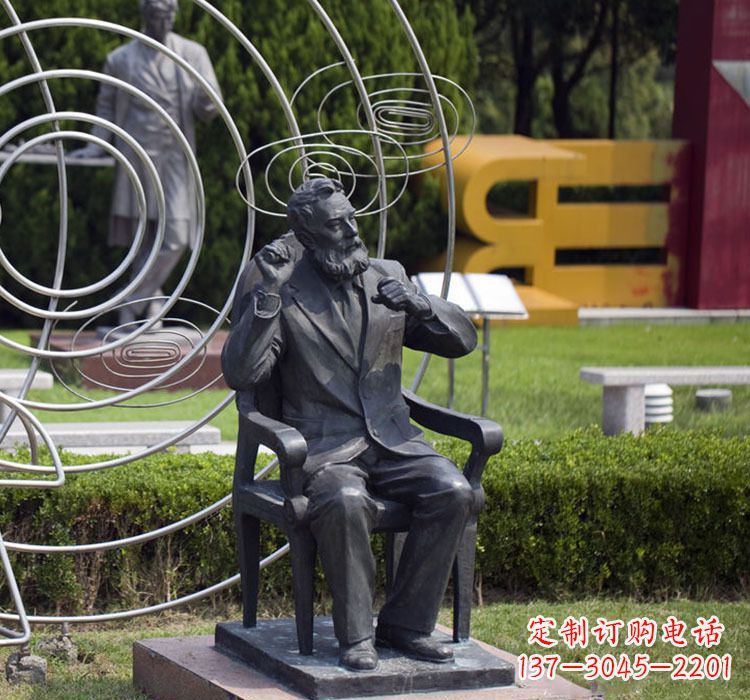 佛山校园名人诺贝尔铜雕