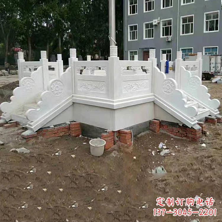 佛山学校汉白玉升旗台石雕