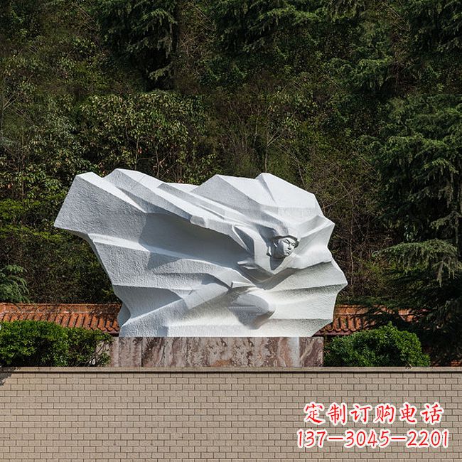 佛山英雄人物黄继光景区景点汉白玉石刻雕塑
