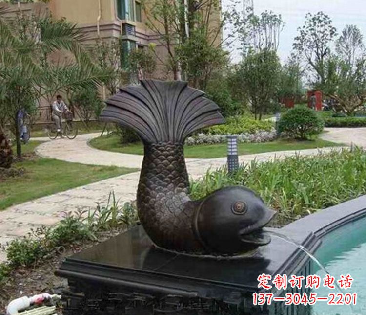 佛山鱼喷泉铜雕
