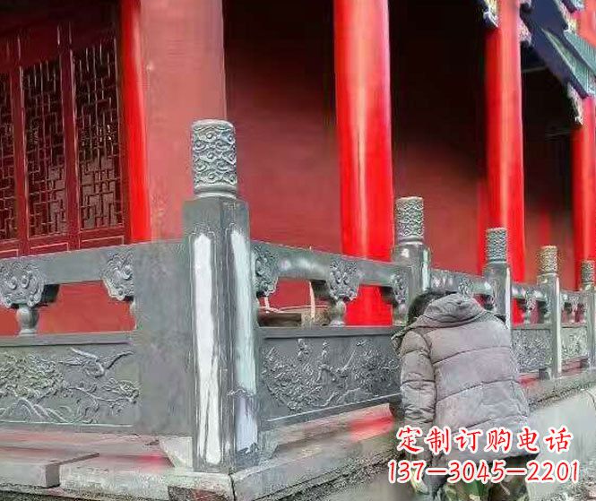 佛山园林仿古石栏板景观石雕 (9)